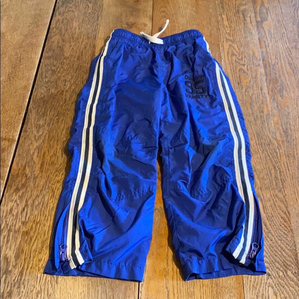 Oshkosh lined gym pants, zipper bottom